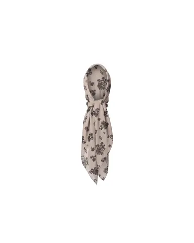 Летиция (Letecia), Косынка из бежевого шифона с шоколадными цветами