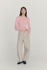 ZARA ШИРОКИЕ БРЮКИ — ZW COLLECTION, СВЕТЛО-СЕРЫЙ