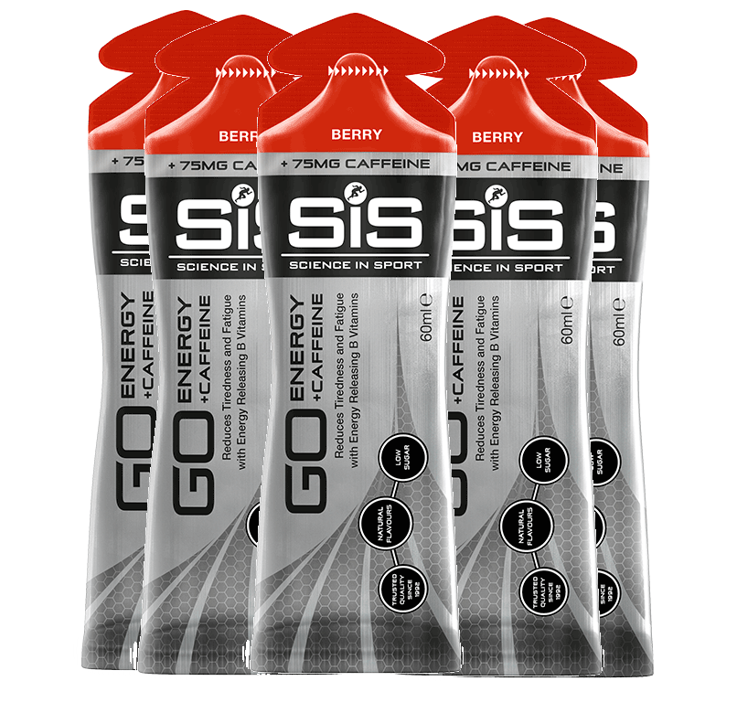 Набор углеводных гелей с кофеином SIS Go Isotonic Gel + Caffeine 60 мл ягоды - 2