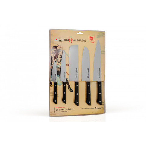 Набор из 5-и ножей Samura Harakiri SHR-0250B/K