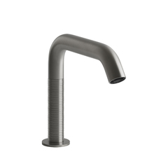 Gessi 316 Trame 54381#239 Смеситель для раковины, электронный, с кран-фильтром для регулировки температ и напора воды, высота излива 150 мм., цвет Steel Brushed фото