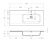 BelBagno BB1000ETL-R Керамическая раковина, 101x46.5, цвет: белый