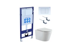 Aquatek Вега SET AQUATEK ВЕГА-009 4В1 Инсталляция с унитазом, цвет: белый фото
