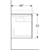 Geberit Xeno2 500.516.00.1 Тумба под раковину, 88x53x46.2см, Серый / Матовое покрытие