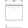 Geberit Acanto 500.609.JL.2 Тумба под раковину, 59.5x53.5x47.5см, песчаный глянец / матовый песочно-серый, песчаный глянец / глянцевое стекло