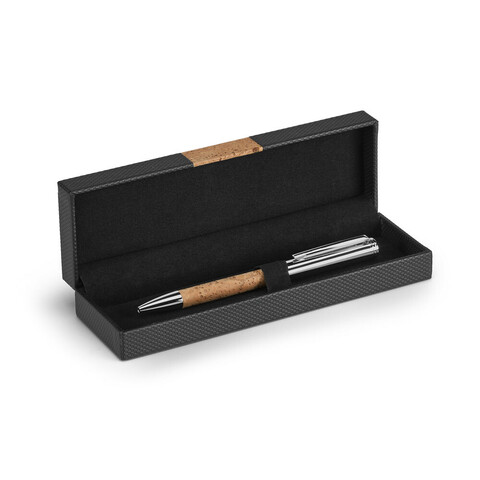 CORK. Шариковая ручка из металла и пробки, Натуральный