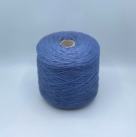 Бобинная пряжа (пр.Италия), art.Cotone, 350м/100 гр. 100%Хлопок, цвет-Сине-сиреневый , арт.34733