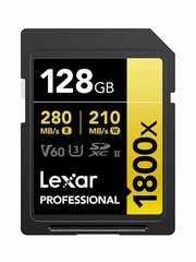 Lexar Professional SDXC GOLD Series 128GB, 1800x, UHS-II, Class 10, U3, V60