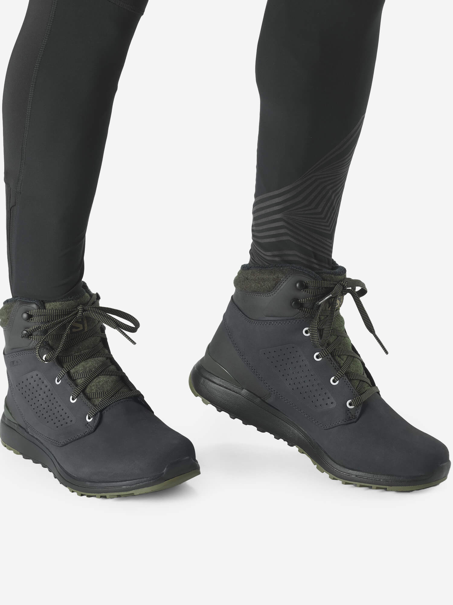 Мужские утепленные ботинки Salomon Utility Winter Cs Wp черные - 6
