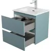 BelBagno KRAFT 39-500/390-2C-SO-AO База под раковину подвесная с фрезерованными ручками по всей длине фасада с 2 выкатн. ящ.,Голубой Мат.,500x395x500