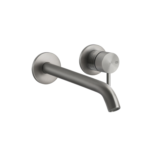 Gessi 316 54386#239 Встраиваемый смеситель для раковины с изливом 200-170мм (внешняя часть), цвет: steel brushed