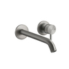 Gessi 316 54386#239 Встраиваемый смеситель для раковины с изливом 200-170мм (внешняя часть), цвет: steel brushed