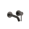 Gessi 316 54386#707 Встраиваемый смеситель для раковины с изливом 200-170мм (внешняя часть), цвет: brushed black metal pvd