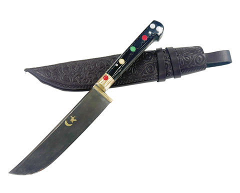 Пчак Узбекский, кованая сталь, ШХ15, малый (черный)