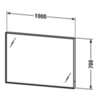 Duravit L-Cube LC738200000 Зеркало 1000х67 мм. с подсветкой , 1 сенс выкл справа внизу