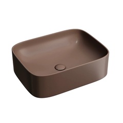 Ceramica Nova Element CN6052MDB Умывальник чаша накладная прямоугольная, 50.5x38, цвет: темно-коричневый матовый фото