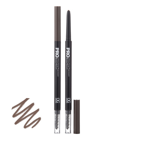 OG-H72402 Карандаш для глаз и бровей тон 02 MEDIUM BROWN автоматический с щеточкой