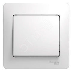 Schneider Electric Glossa Белый Выключатель 1-клав. в сборе с рамкой IP20 скрытая установка 86977