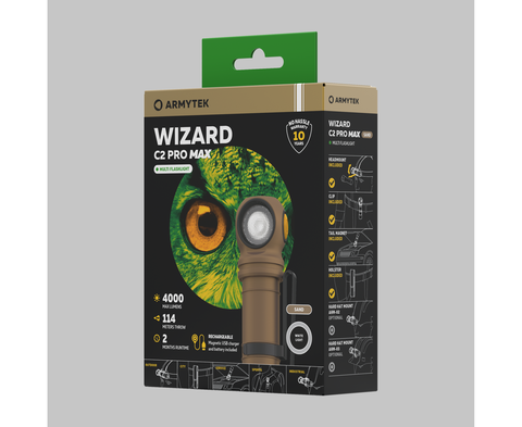 Мультифонарь Armytek Wizard C2 Pro Max Magnet USB - песок