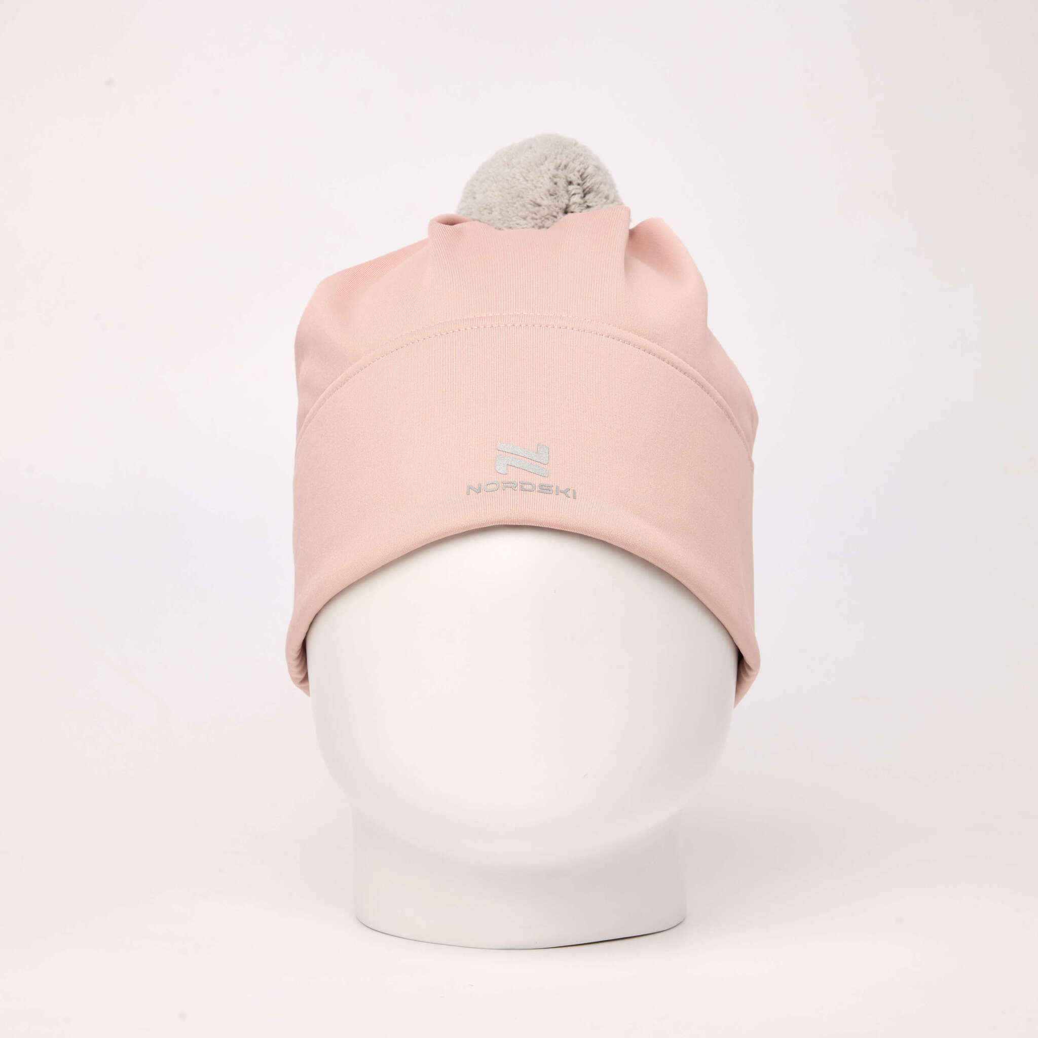 Тренировочная шапка с помпоном Nordski Train soft pink - 3
