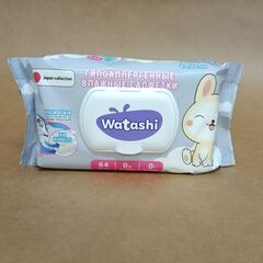 WATASHI Влажные салфетки для детей 0+ с Д-пантенолом big-pack