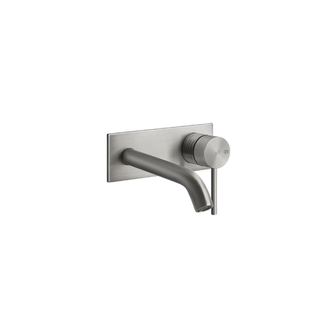 Gessi 316 54388#239 Встраиваемый смеситель для раковины с изливом 200-170мм (внешняя часть), цвет: steel brushed