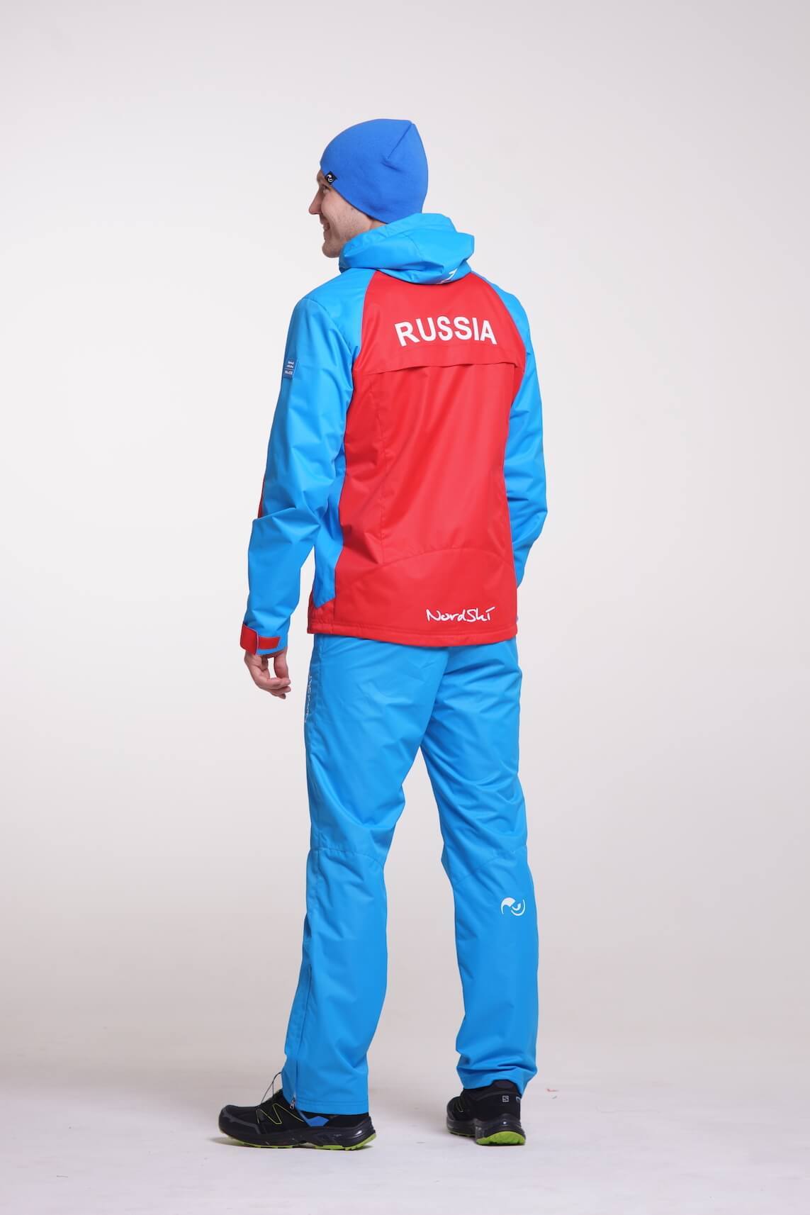 Nordski National мужской ветрозащитный костюм красный - 2