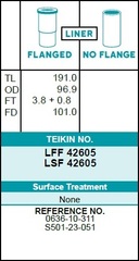 Гильза блока цилиндров TEIKIN LFF42605 (4шт/упак) хонингованная