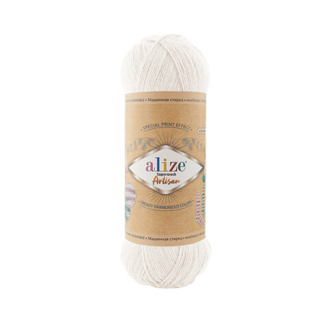 Пряжа Alize Superwash Artisan 55 белый