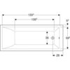 Geberit Renova Plan 554.304.01.1 Ванна прямоугольная,170x70см