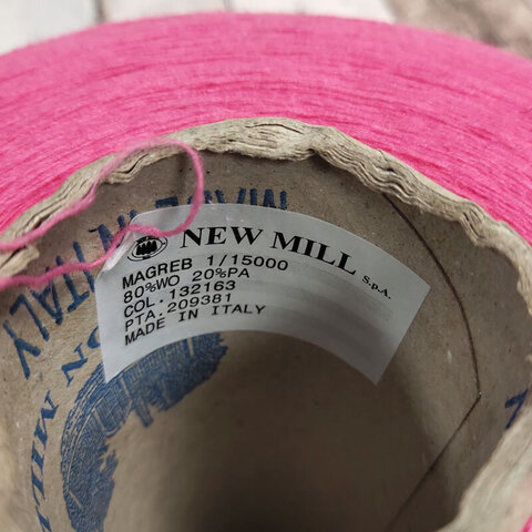 Шерсть (80%) NEW MILL / MAGREB COLORATO 1/15 розовая герань