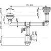 Alcaplast A454P Сифон для сдвоенной мойки