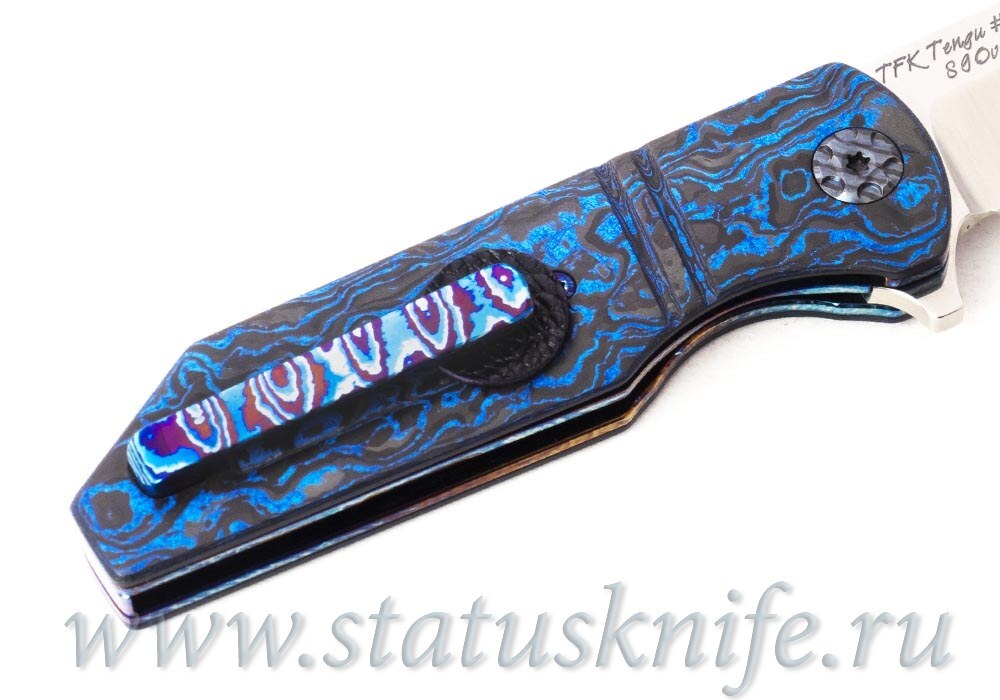 Нож TFK Tengu S90V CF Timascus