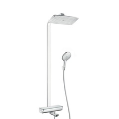 Hansgrohe Raindance E 27113000 Душевая система с термостатом и изливом внешнего монтажа 156,5 см с верхней лейкой 36х19 см фото