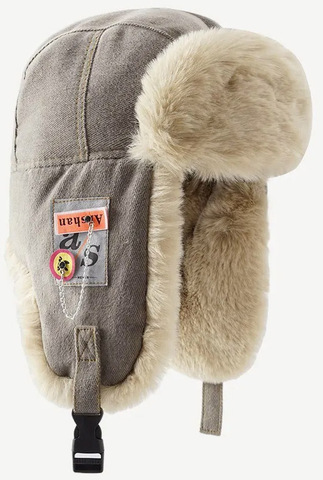 Картинка шапка-ушанка Skully Wear LFM-168 grey - 1