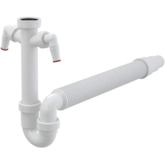 Alcaplast A84-DN50/40 Сифон трубчатый с накидной гайкой 6/4