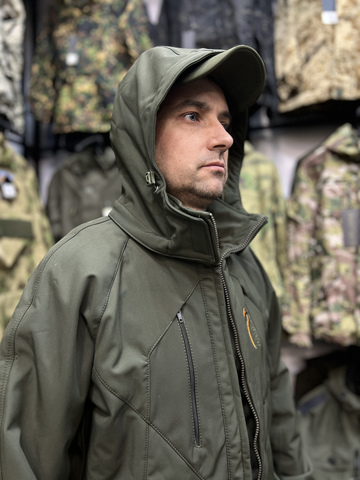 Костюм демисезонный Taygerr Матрица SoftShell Олива, до -5 °C, утеплённый флисом