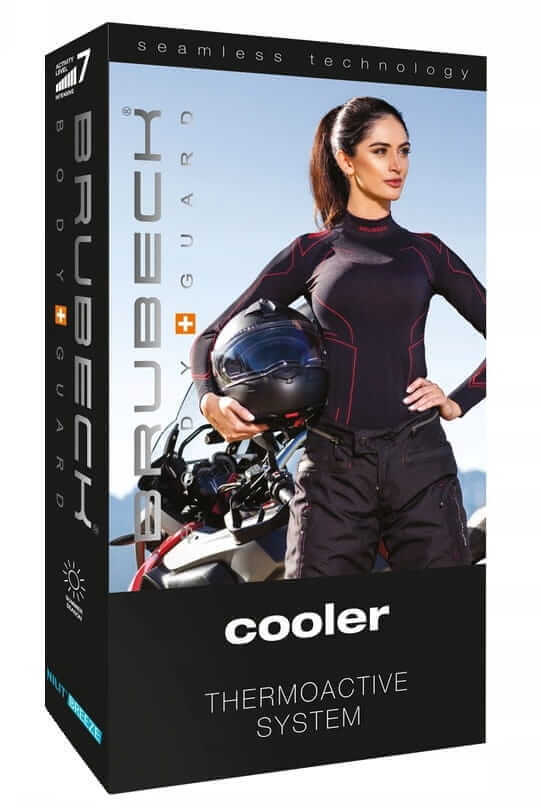 Brubeck Motor Cooler терморубашка женская черная-амарант - 4