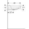 Geberit Xeno2 500.534.01.1 Раковина с полкой, 90x48см, белый / Специальное керамическое покрытие KeraTect