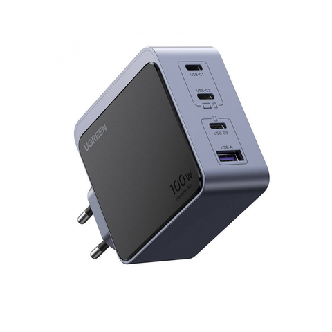 Сетевое зарядное устройство UGREEN X565 (35043) Nexode S 100W USB-A+3*USB-C GaN Tech Fast Charger EU, серый