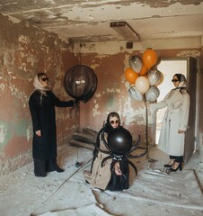 Сет гелиевых шаров Загадочный Хэллоуин