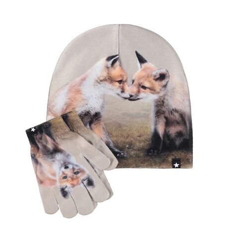 Комплект Molo шапка и перчатки Kaya Fox Cubs