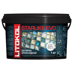 Затирка швов эпоксидная Litokol Starlike Evo S.102 Bianco Ghiaccio, 1 кг