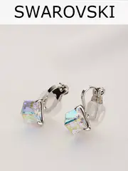 Клипсы Миражи с кристаллами-хамелеонами Swarovski