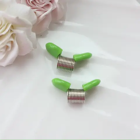 Пружина-стоппер с 30 мм (Bead Stopper), цвет зелёный, 2 штуки, И048
