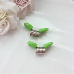 Пружина-стоппер с 30 мм (Bead Stopper), цвет зелёный, 2 штуки, И048