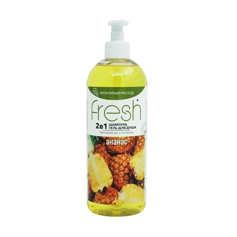 Modum FRESH Шампунь Гель для душа 2в1 Увлажнение и питание Ананас, 750мл (C084-652)