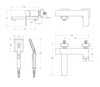 Cezares Slider SLIDER-VD-NOP Смеситель для ванны с душевым набором, цвет: чёрный