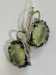 Венга (серьги из серебра)