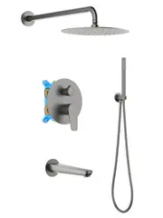 Aquatek Бетта AQ1173BGM Душевая система, цвет: воронёная сталь фото